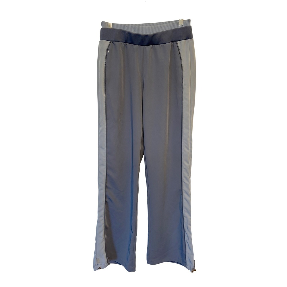 Maniere De Voir Blue Two Tone Track Pants Ribbed Waistband Size 12 Womens